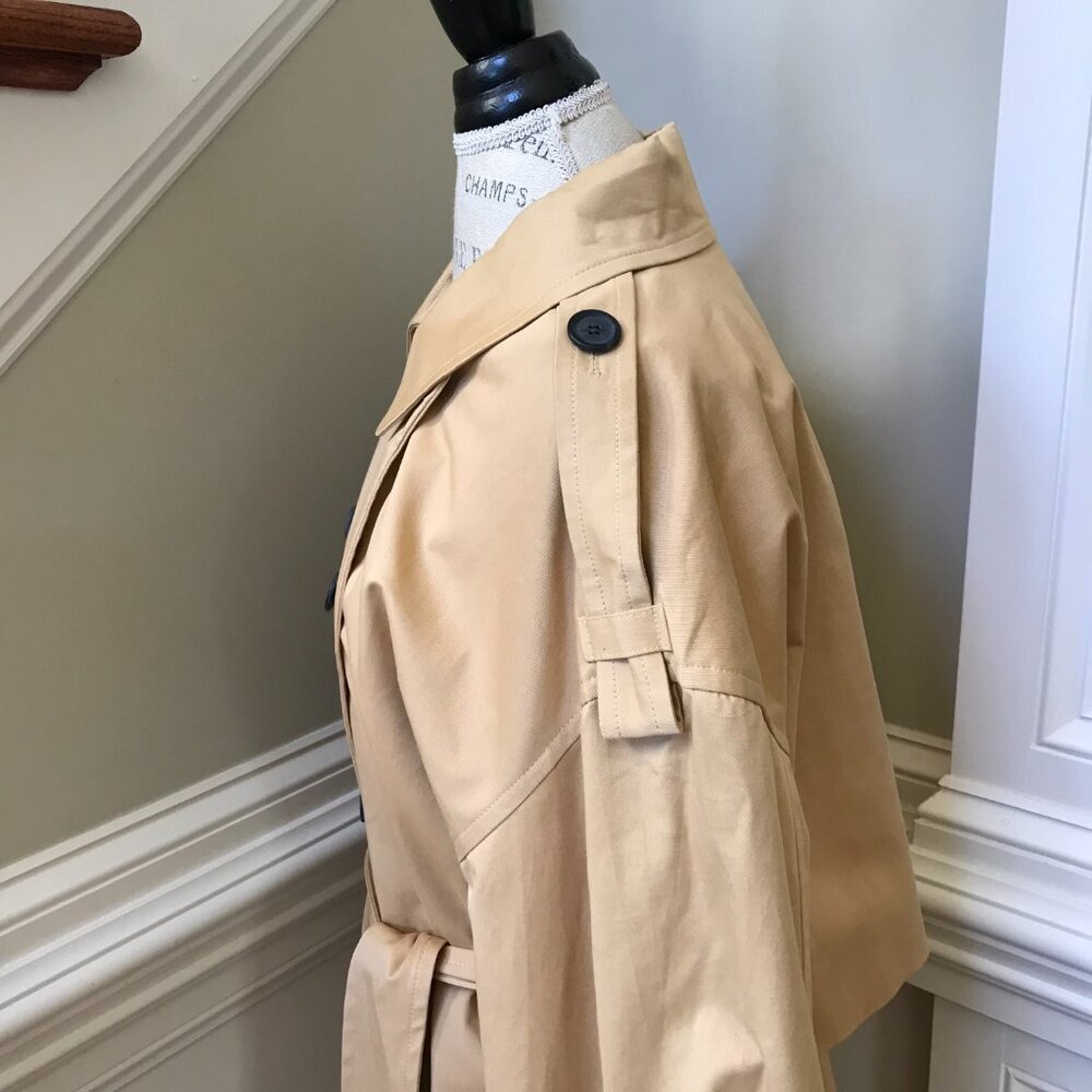 By Malene Birger Alanis Oversized Rain Trench Coat Womens 44 14 XL Tan Sand Belt - Picture 12 of 15